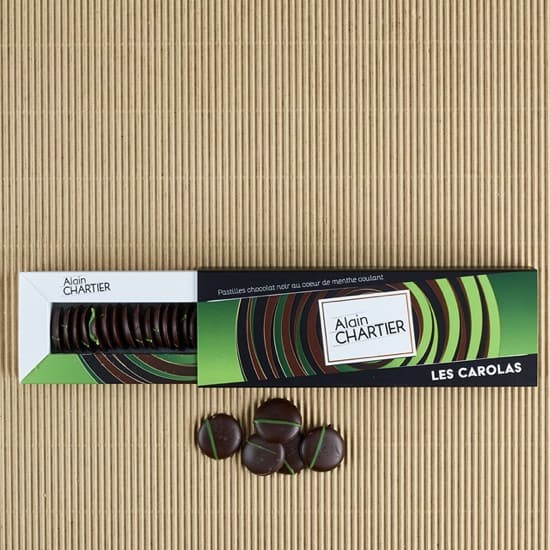 Palets Chocolat Noir Caramel Menthe