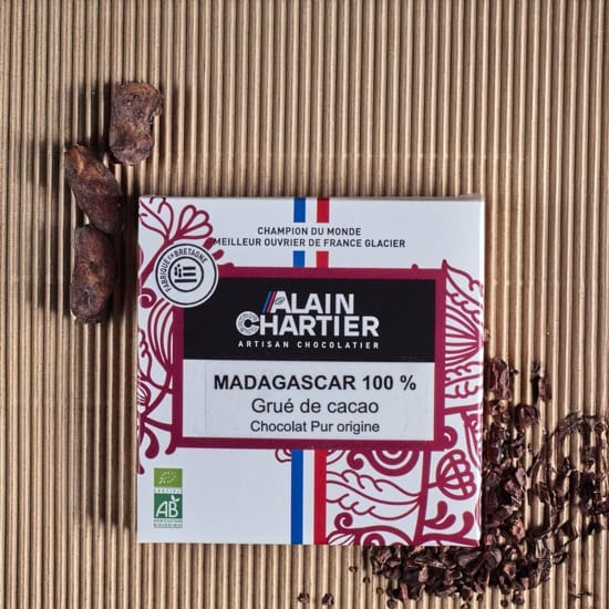 Tablette Noir Grué 100% Madagascar Bean to Bar Bio