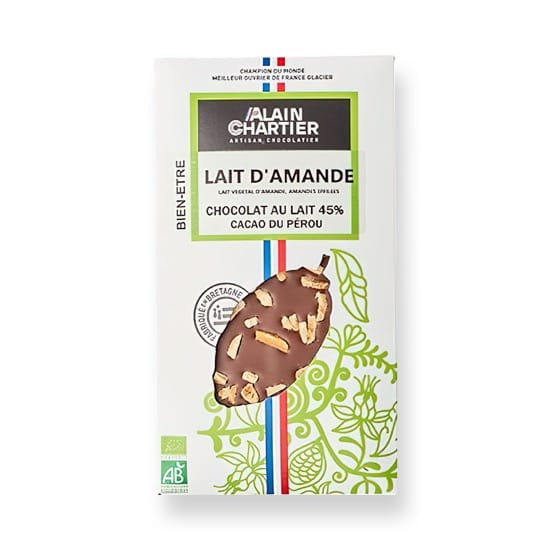 Tablette Lait Amandes 45% Bean to Bar Bio