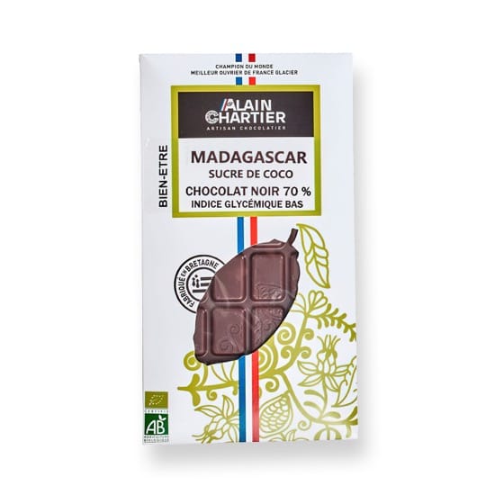 Tablette Noir Sucre de Coco 70% Madagascar Bean to Bar Bio