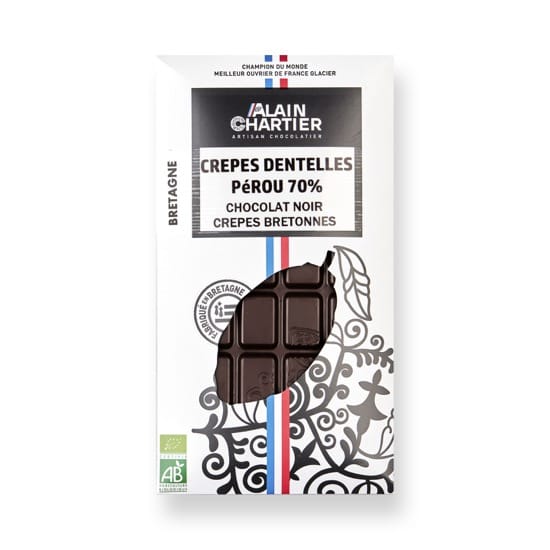 Tablette Noir Crêpe Dentelle 70% Bean to Bar Bio