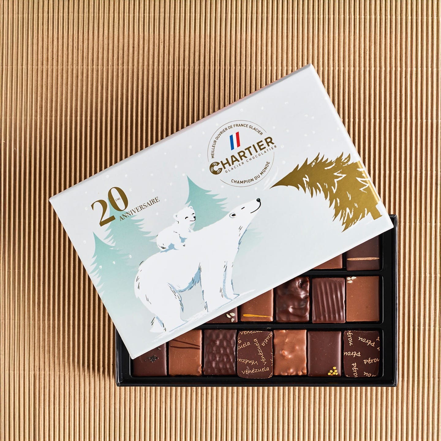 Assortiment Chocolats Noir et Lait Noël 2024 150g - 21 pièces