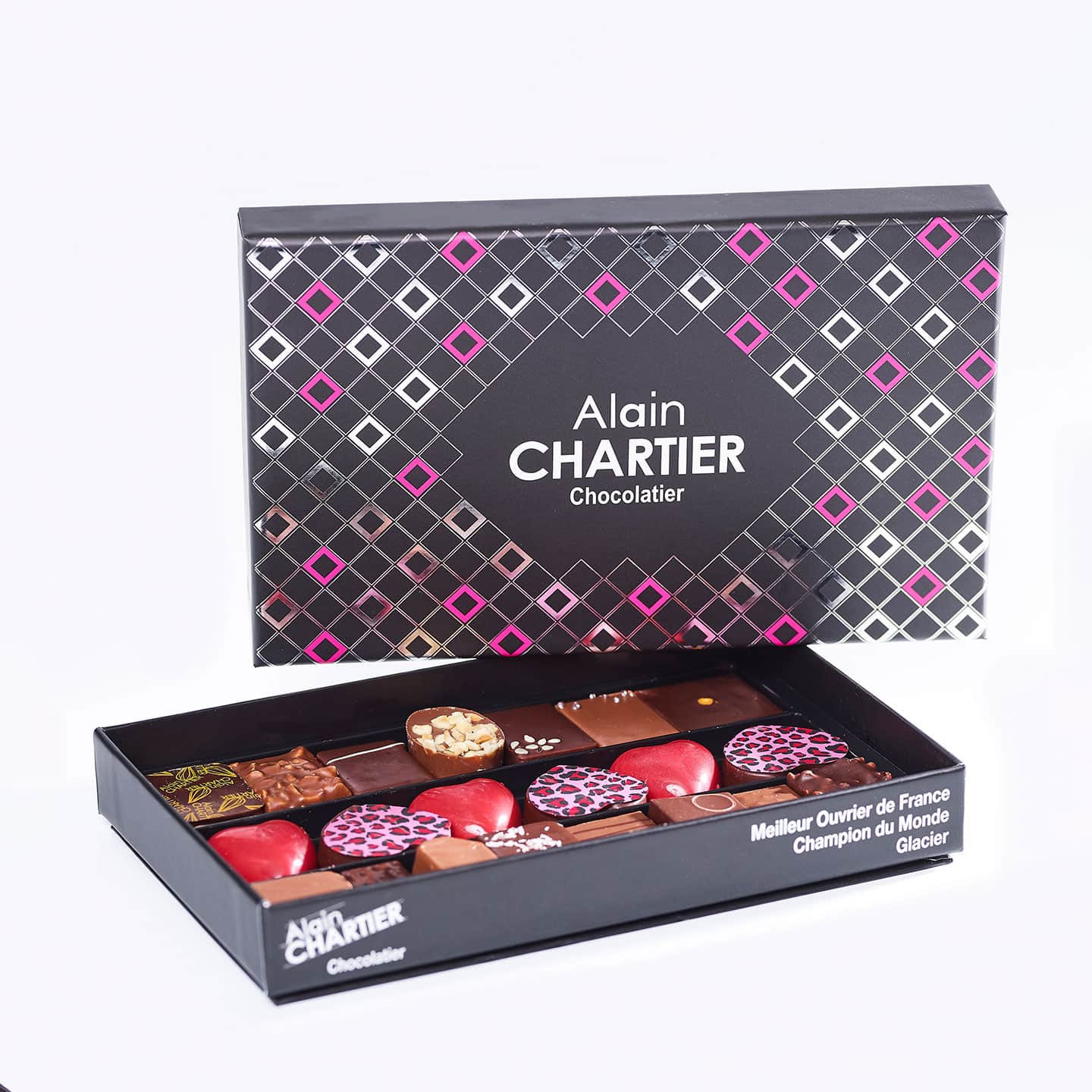 Alain Chartier • Ourson Guimauve 3 Chocolat St Valentin 145g - 6 pièces