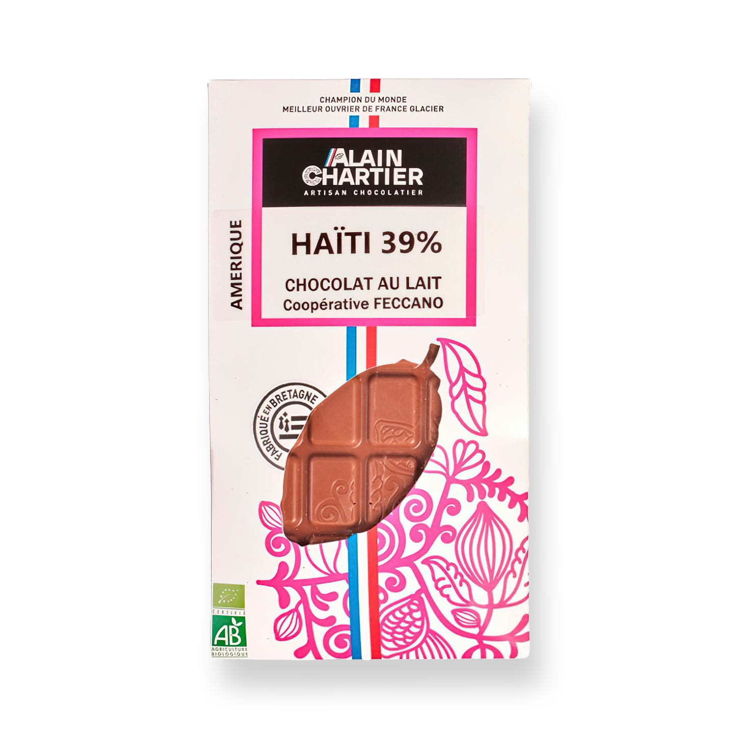 Tablette Chocolat Lait 39% Haïti Bean to Bar Bio 80g