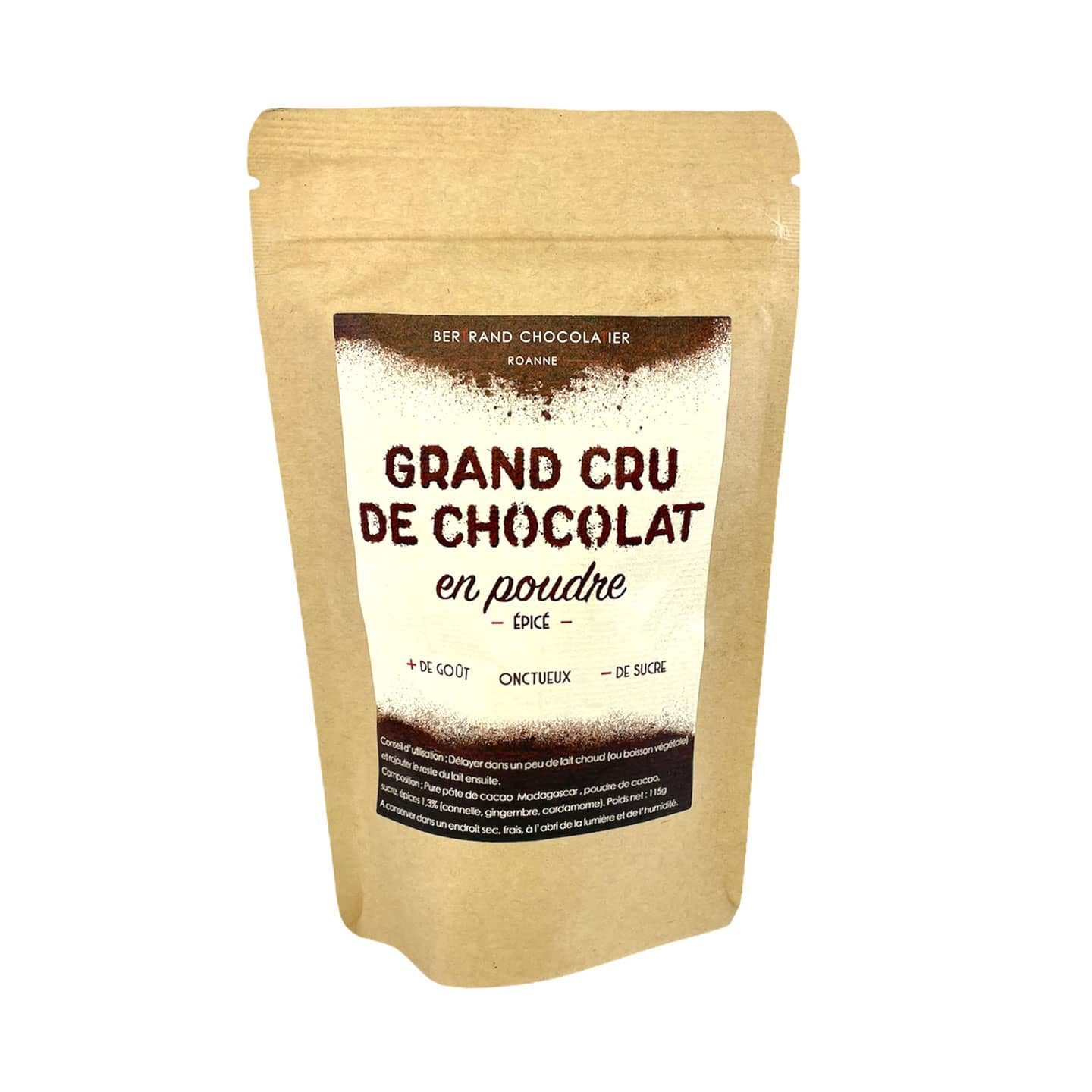 Bertrand Chocolatier • Poudre Cacao Epices pour Chocolat Chaud 115g