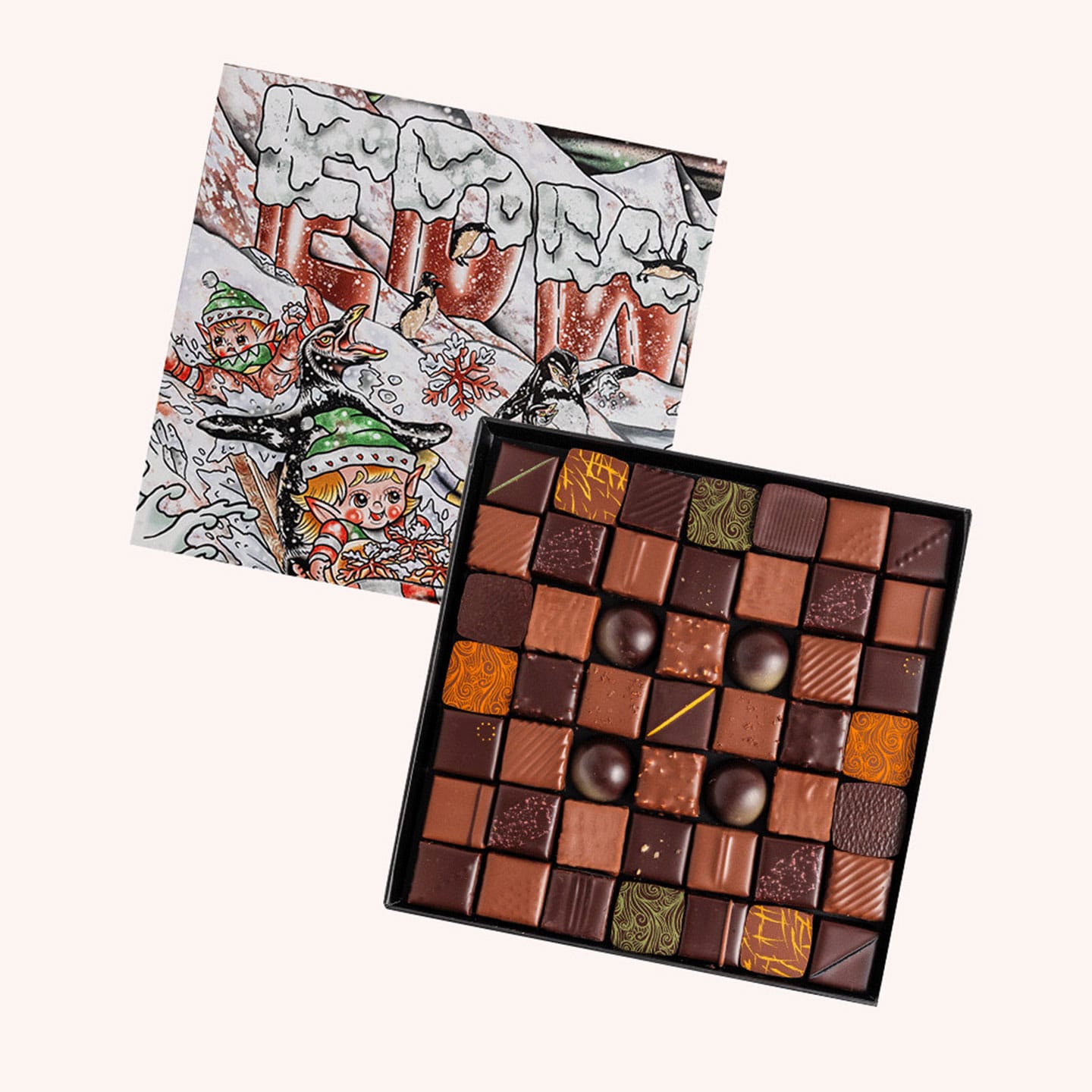 Assortiment Chocolats Noir et Lait Noël 2024 265g - 49 pièces