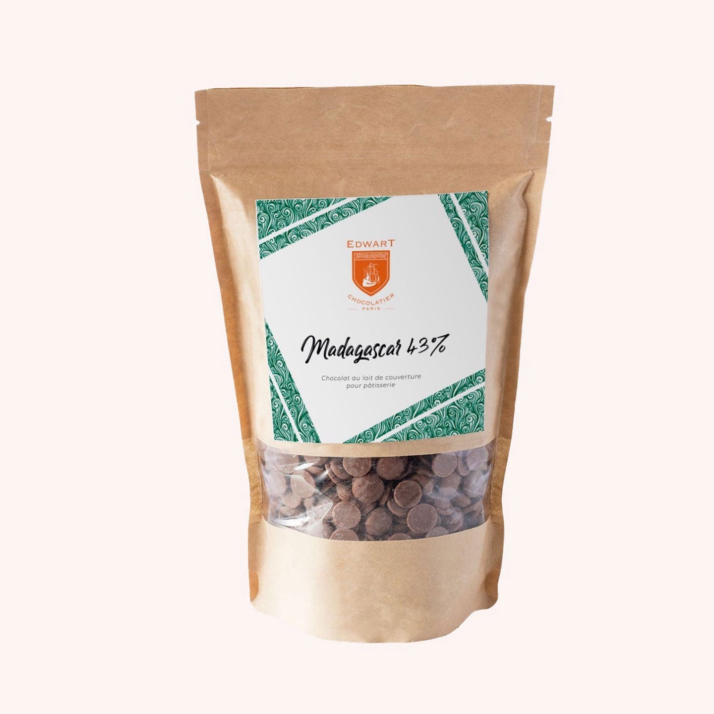 Pistoles Chocolat Lait 43% Madagascar pour Pâtisserie 440g