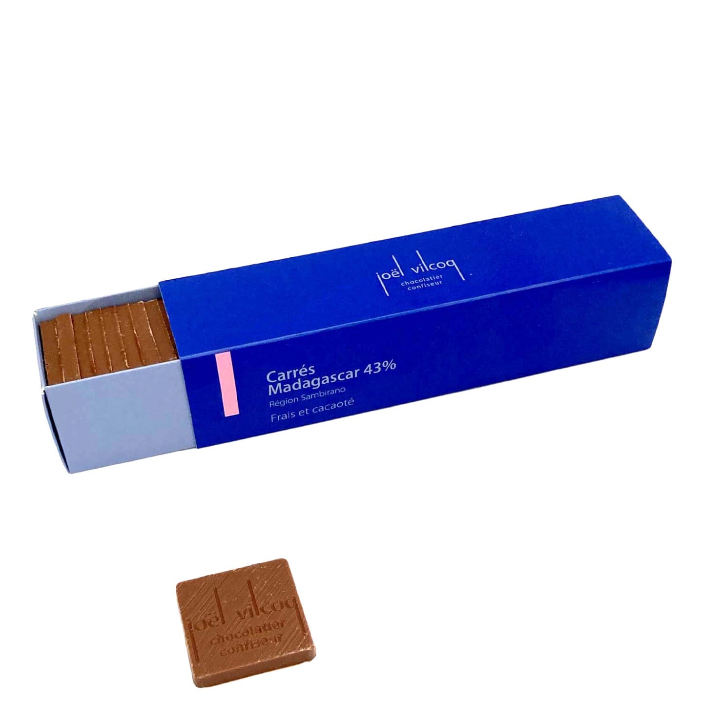 Carrés Chocolat Lait 43% Madagascar 190g