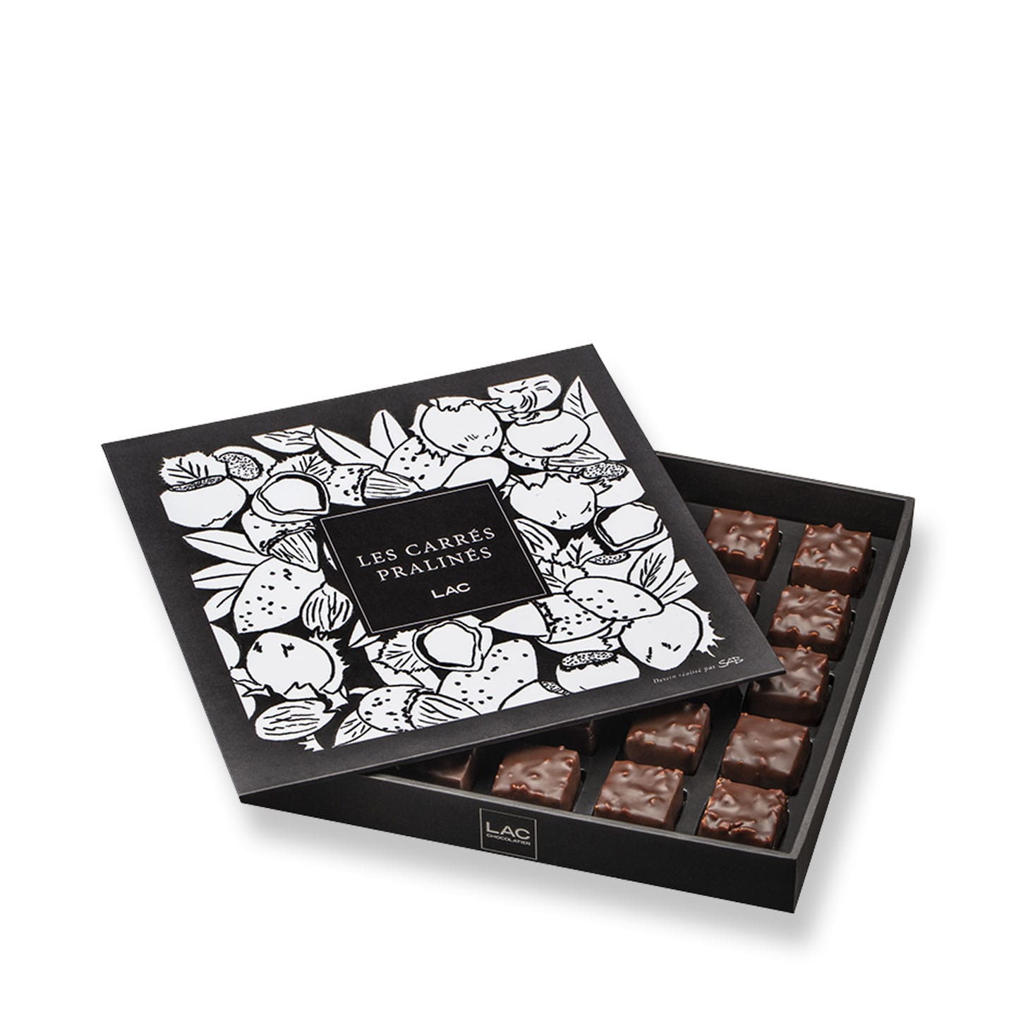 Assortiment Chocolats Pralinés Noir 200g - 25 pièces