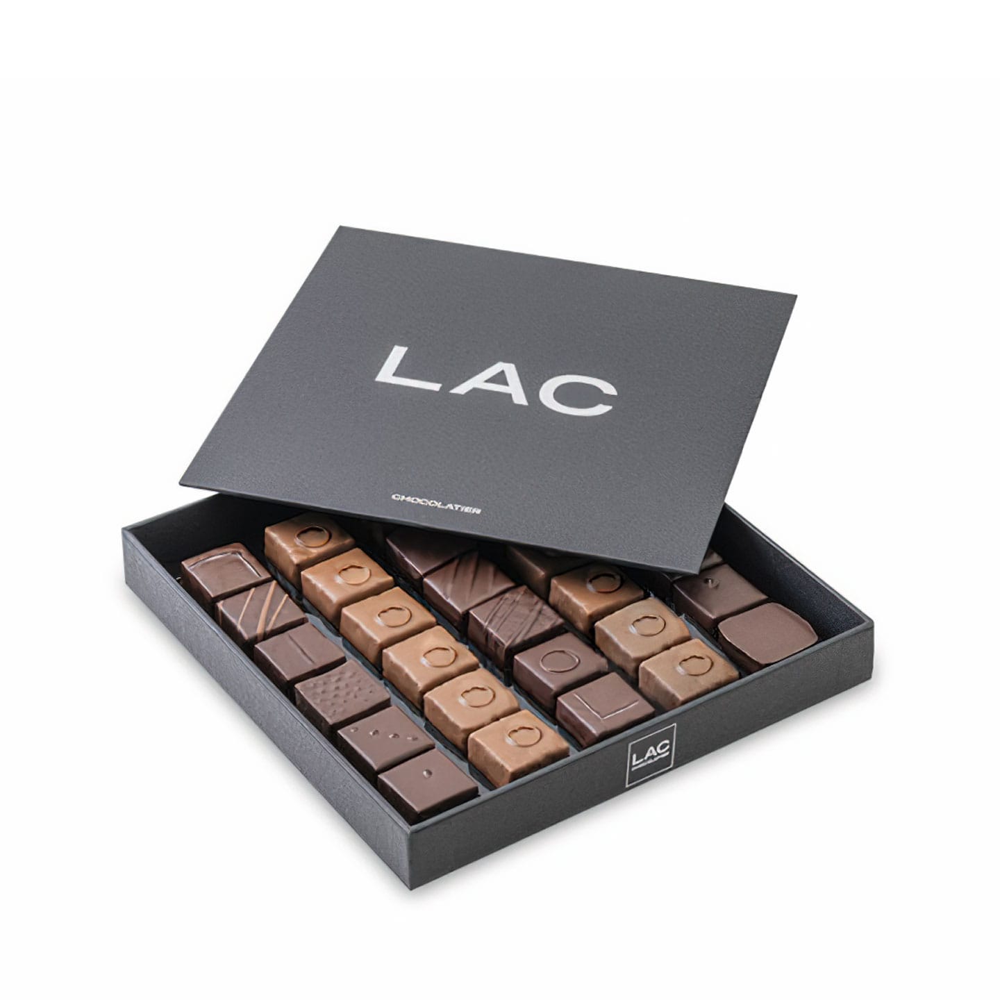 Assortiment Chocolats Ganaches Noir et Lait 195g - 30 pièces