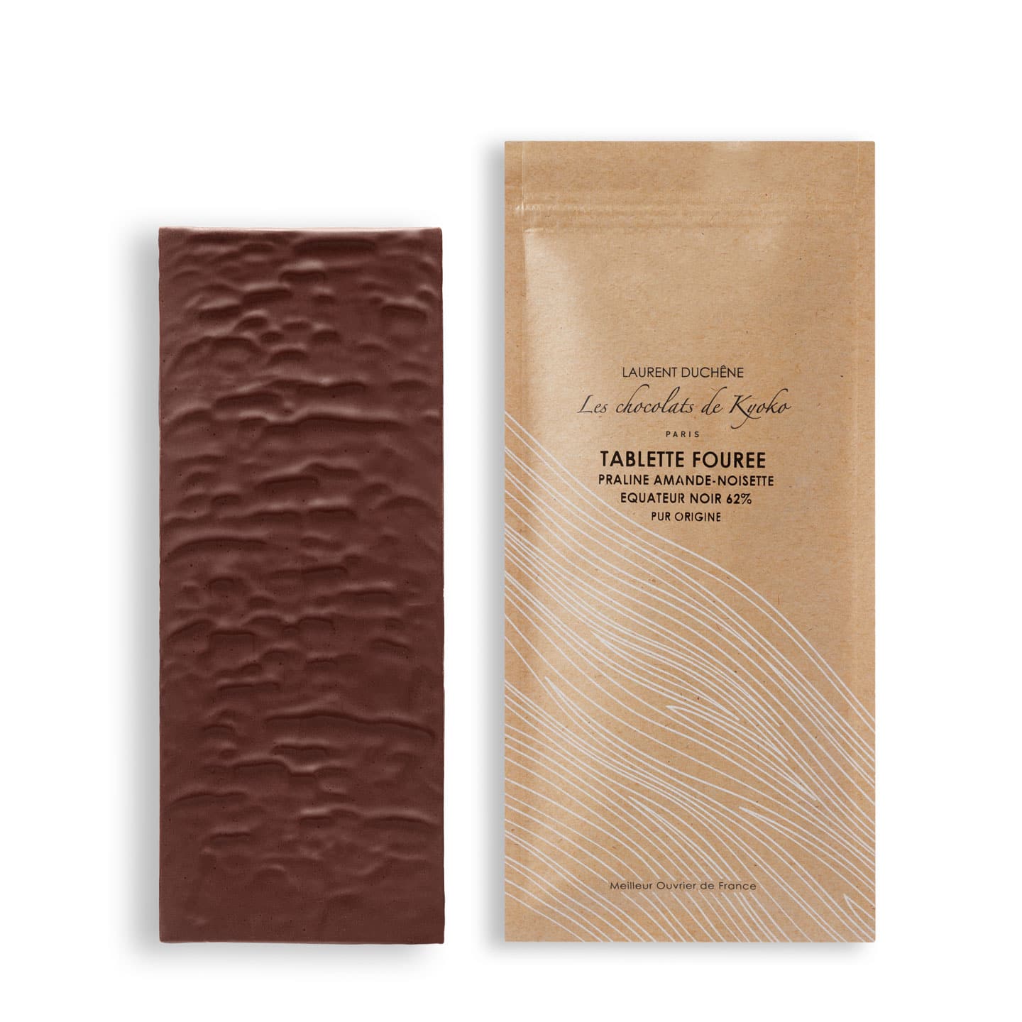 Tablette Chocolat Noir Praline 62% Equateur 80g