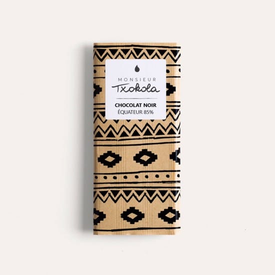 Monsieur Txokola • Tablette Chocolat Noir 85% Grand Cru origine Equateur 95g  Bean to Bar