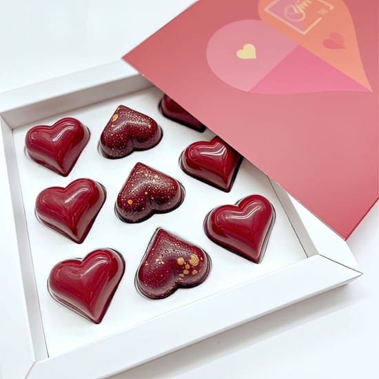 Coffret de chocolats cœur Saint-Valentin – 400 g • ROY chocolatier